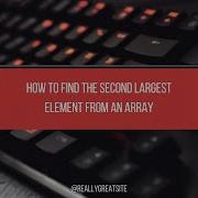How To Find The Second Largest Element In An Array Javascript Hindi