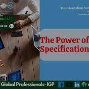 The Power Of Table Of Specifications