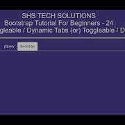 Toggleable Tabs Dynamic Tabs In Bootstrap Bootstrap Tutorial For Beginners 24 Dynamic Pills