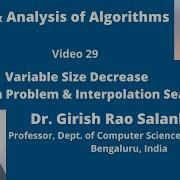 29 Selection Problem Interpolation Search