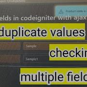 Check Duplicate In Multiple Fields Using Codeigniter