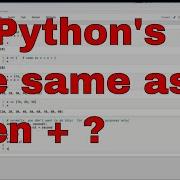 Is Python S Operator The Same As And