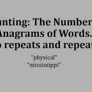 Counting The Number Of Anagrams Of Words No Repeats And Repeats