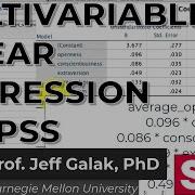 Многомерная линейная регрессия в SPSS Видеоурок по SPSS 26