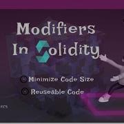Modifiers In Solidity