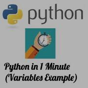 Python In 1 Minute Variables Example