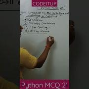 Shorts Python MCQ 21 Python Pythonmcq Pythonprogramming Pythontutorial Python3