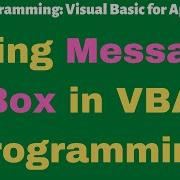 Using Message Box In VBA Programming Excel VBA Visual Basic For Application