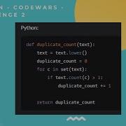 Python Codewars Counting Duplicates