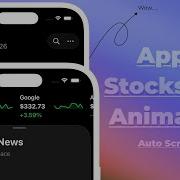 Apple Stocks UI Animation Auto Scroll Looping ScrollView Using SwiftUI Xcode 26