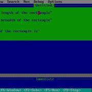 Area Of Rectangle Using QBasic