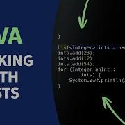 Java Tutorial Working With LISTS