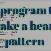C Program To Make A Heart Shape Pattern Full Concept