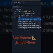 Star Pattern Using Python Code Pythonprogramming Trending Ytshorts Shorts Coding Viral