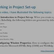 Introducing Project Set Up In RoboHelp 11 Technical Writing Course