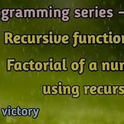 19 Recursive Function In C Programming Factorial Of A Number Tamil Conquer Victory