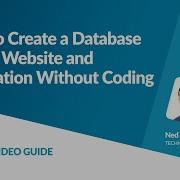 Creating A Database Driven Website And Application Without Coding