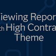 SAS Demo Viewing Reports With The High Contrast Theme In SAS Visual Analytics