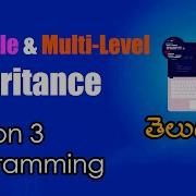 Multiple And Multilevel Inheritance Python Tutorials Python For Data Science Telugu
