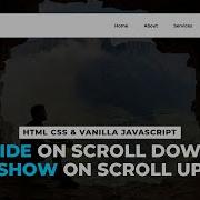 Hide Header On Scroll Down Show On Scroll Up Vanilla Javascript