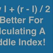 Find Middle Index Without Integer Overflow C Programming Tutorial