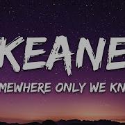 Keane Somewhere Only We Know Lyrics