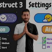 Construct 3 Settings Menu Most Common UI Elements Source Code