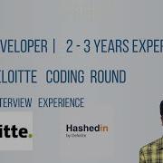 Deloitte Hashedin Java Developer Coding Round Experience 2 3 Years Interview Experience