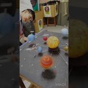 Solar System Working Model In School School Scienceproject Solarsystem Kids Schoolproject
