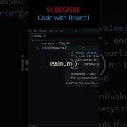 Check Alphanumeric Strings In Python Python Programming Shorts Shortsfeed Shortsvideo Short
