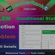 4 Problem Conditional Statements In C HackerRank Problem Solving Tasin Coder Hackerrank