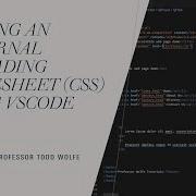 VSCode Tutorial How To Link External Cascading Stylesheets CSS