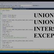 SQL For Data Science Class 11 Mastering SET Operators UNION UNION ALL INTERSECT And EXCEPT