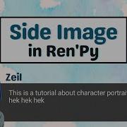 Учебное пособие по RenPy с использованием Side Image Добавление портретов в игру RenPy