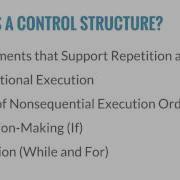 Lecture 32 Introduction To Control Structures