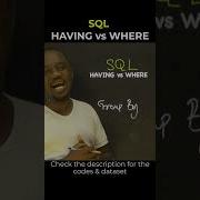 SQL Having Vs Where