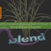 LIVENODING Instancing Geometry Along Text Curve Using Nodes