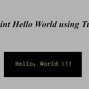 Print Hello World Using Turtle Library With Different Colors