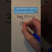 Logarithmic Form To Exponential Form Shorts Algebra Math Maths Mathematics Education Learn