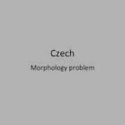 Czech Morphology Problem