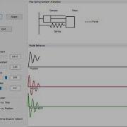 Mass Spring Damper Simulation Time Series Display