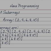 Print SubArrays Of An Array Dev Domain