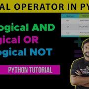 6 Logical Operator In Python Python Tutorial For Beginners Logicaloperators Pythonintamil