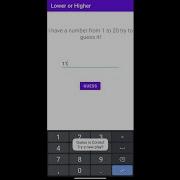 Android Development Number Guessing Game