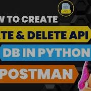 Delete Update API In Python With Database Create Delete Update Api In Python With DB Infysky