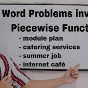 Word Problems Involving Piecewise Functions