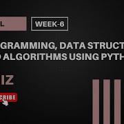 Programming Data Structures And Algorithms Using Python NPTEL Week 6 Quiz Answers