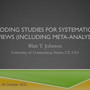Coding Studies For Systematic Reviews And Meta Analysis