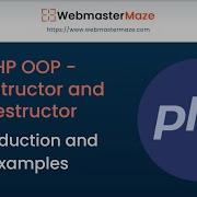 PHP OOP Constructor And Destructor