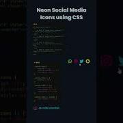 Neon Social Media Icons Using CSS Code Scientist